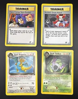 Pokemon TCG Team Rocket Lot 4 Cards Dark Golbat Dark Dragonite WOTC LP - Image 1