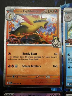 Destined Rivals Prerelease Promo Set Stamped Complete Set All 4 Pokemon Cards - Image 3