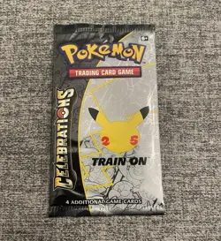 Pokemon TCG Celebrations Sealed Booster Pack (4 Cards) English 25th 2021 - Image 1
