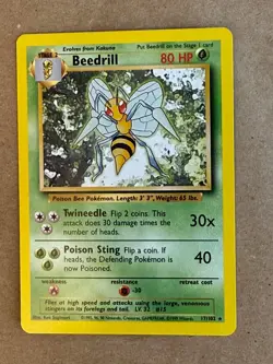4 Base Set Pokemon Cards Beedrill #17 Electrode #21 Arcanine #23 Charmeleon #24 - Image 3