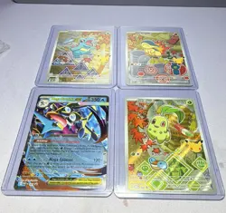 Pokemon (4) Promo Cards Totodile, Cyndaquil, Chikorita, Mega Greninja - Image 1