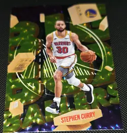 STEPHEN CURRY 2025/26 TOPPS BIG BOX BALLERS YELLOW CRACKED ICE HOLO INSERT BB-31 - Image 2