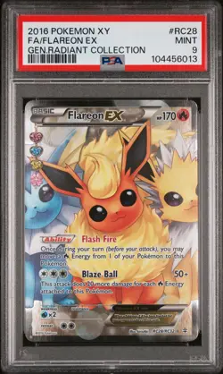 PSA 9 MINT Flareon Ex Generations Radiant Collection Pokemon RC28/RC32 - Image 1