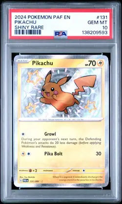 PSA 10 Pikachu #131/091 SV: Paldean Fates Holo - Image 1