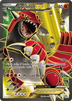 Groudon EX (150 Full Art) - 150/160 Pokemon XY - Primal Clash - Holo MP - LP - Image 1