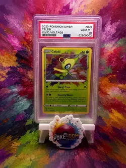 Pokemon TCG 2020 Vivid Voltage Celebi 009/185 Amazing Rare Holo PSA 10 English - Image 1