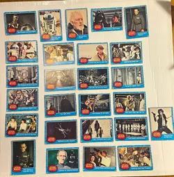 Topps 1977 Star Wars Blue Set series 1 Trading Card 26 cards vintage - Image 1