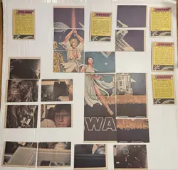 Topps 1977 Star Wars Blue Set series 1 Trading Card 26 cards vintage - Image 2