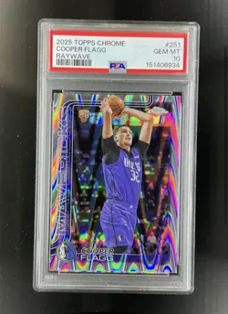 2025 Topps Chrome Cooper Flagg #251 Raywave Rookie Card PSA 10 GEM MINT - Image 1