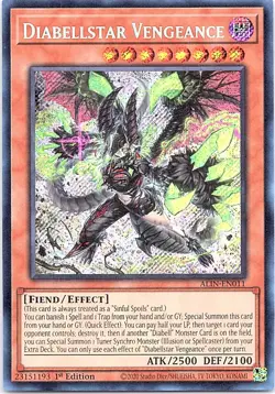 Diabellstar Vengeance 1st Edition Secret Rare Alliance Insight ALIN-EN011 NM - Image 1
