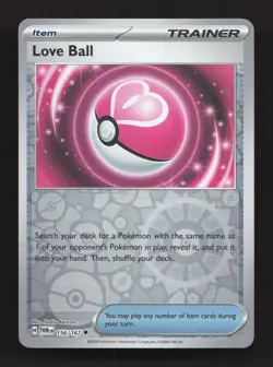 Love Ball 156/167 Uncommon Twilight Masquerade Pokemon Reverse Holo Near Mint - Image 1