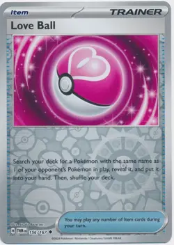 Love Ball 156/167 Reverse Holo TWM Twilight Masquerade Pokemon Card NM - Image 1