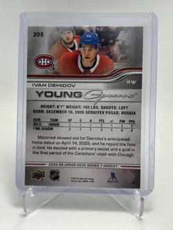 2025-26 Upper Deck Series 1 - Young Guns Exclusives Ivan Demidov #/100 Montreal - Image 2