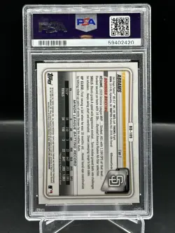 CJ Abrams 2020 Bowman Draft Chrome Sapphire PSA 10 Padres Nationals - Image 2