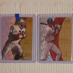 Upper Deck 1998 eX 2001 MLB 8-Card Lot - Griffey Jr, Jeter, Bonds, Martinez - Image 3
