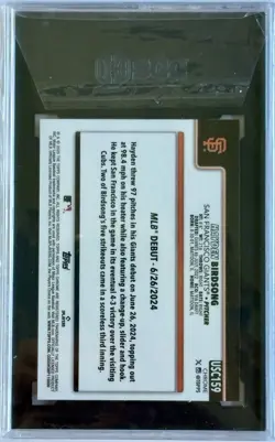 2025 Topps Chrome Update Hayden Birdsong USC159 Red Lave Refractor 1/5 SGC 9.5 - Image 2