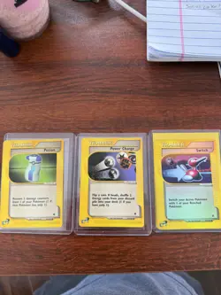 Pokemon Expedition Trainer Lot Switch Reverse Holo + Power Charge + Potion 2002 - Image 2