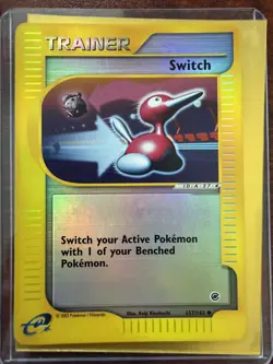 Pokemon Expedition Trainer Lot Switch Reverse Holo + Power Charge + Potion 2002 - Image 5