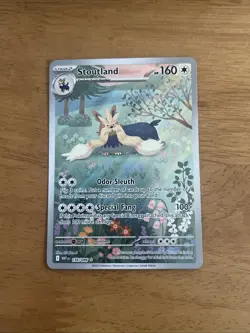 Stoutland 156/086 Illustration Rare White Flare Pokemon Near Mint - Image 1