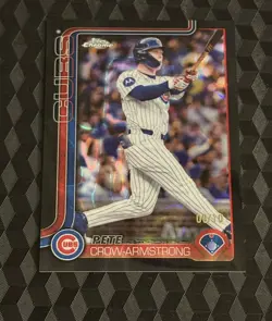 2025 Topps Chrome Upd Pete Crow-Armstrong Black Lava Refractor /10. Chicago Cubs - Image 1