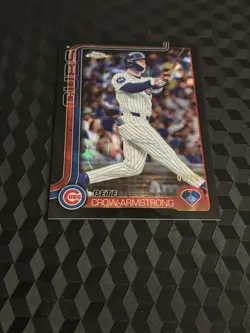2025 Topps Chrome Upd Pete Crow-Armstrong Black Lava Refractor /10. Chicago Cubs - Image 2