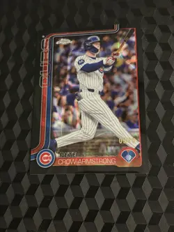 2025 Topps Chrome Upd Pete Crow-Armstrong Black Lava Refractor /10. Chicago Cubs - Image 3