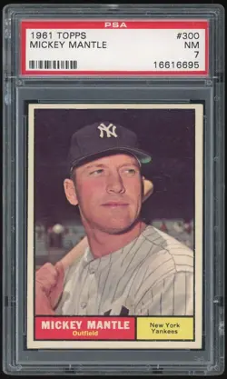 1961 Topps #300 Mickey Mantle PSA 7 *6695 - Image 1