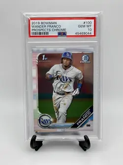 Wander Franco 2019 Bowman Chrome Prospects 1st Rookie Card PSA 10 GEM MT 🔥 - Image 1