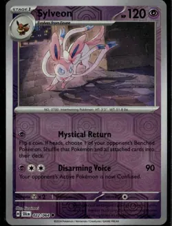 Sylveon Uncommon SV: Shrouded Fable 022/064 Psychic Reverse Holo Pokemon Card - Image 1