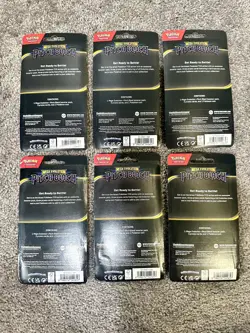 ×6 Pokemon TCG: Pitch Black Premium Checklane Booster Blister Packs Gengar Promo - Image 2