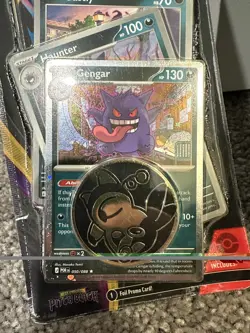 ×6 Pokemon TCG: Pitch Black Premium Checklane Booster Blister Packs Gengar Promo - Image 4