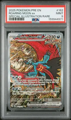 2025 POKEMON PRE EN-PRISMATIC EVOLUTIONS #162 ROARING MOON EX PSA 9 - Image 1