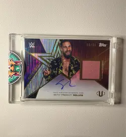 WWE Topps Universe Seth Freakin Rollins Superstar Relic On Card Auto /99 - Image 1