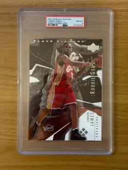 2003-04 Upper Deck Black Diamond LeBron James JUMBO PROMO CARD ROOKIE PSA 8 - Image 1