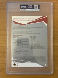 2003-04 Upper Deck Black Diamond LeBron James JUMBO PROMO CARD ROOKIE PSA 8 - Image 2