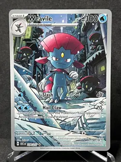 Weavile 228/217 Illustration Rare Ascended Heroes Pokemon Holo Near Mint - Image 1
