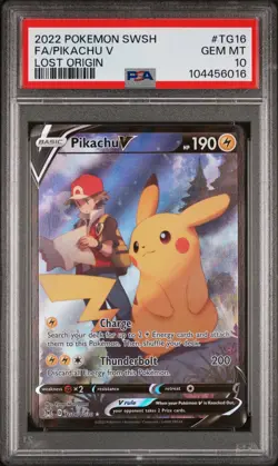 PSA 10 GEM MINT Pikachu V Lost Origin Full Art Holo Pokemon TG16/TG30 - Image 1