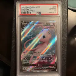 Pokemon Mew V 250/264 Fusion Strike Full Art Ultra Rare Holo PSA 10 2021 - Image 1