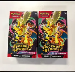 Pokemon TCG Mega Evolution Ascended Heroes Booster Bundle 2 Boxes (6 Packs Each) - Image 1