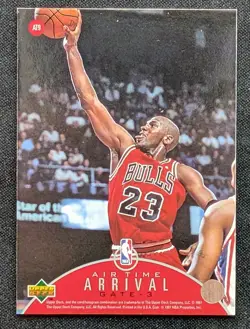 1997-98 Upper Deck - Air Time Michael Jordan #AT9 Chicago Bulls G.O.A.T - Image 2