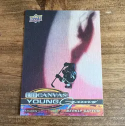 Upper Deck UD Canvas Young Guns Berkly Catton Rookie #C-374 Kraken - Image 1