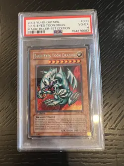 2002 Yu-Gi-Oh! MRL-000 Blue-Eyes Toon Dragon 1st Edition PSA 4 - Image 1