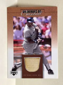 2001 Upper Deck Prospect Dave Winfield Heroes of Baseball GU Bat NY Yankees - Image 1