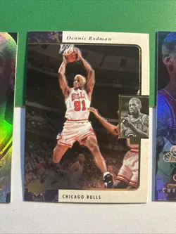 (3x) Dennis Rodman Card Lot Flair #9 Row 2 & 1, 1996 Upper Deck SP #22 Bulls - Image 3
