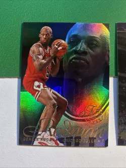 (3x) Dennis Rodman Card Lot Flair #9 Row 2 & 1, 1996 Upper Deck SP #22 Bulls - Image 4