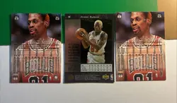 (3x) Dennis Rodman Card Lot Flair #9 Row 2 & 1, 1996 Upper Deck SP #22 Bulls - Image 5