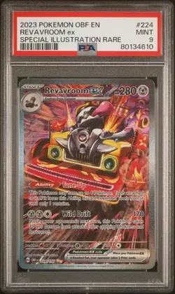 PSA 9 MINT Revavroom ex Obsidian Flames SIR Holo Pokemon 224/197 - Image 1