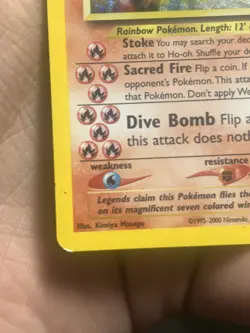 Pokemon Company Ho-Oh 07/64 Neo Revelation Holo Rare Eng 90 HP Basic Unlimited - Image 3