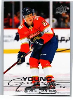 2025-26 Upper Deck Extended Series Jack Devine Young Guns Florida Panthers - Image 1
