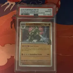 Team Rockets Tyranitar Stamped Promo Card 096/182 Pokemon Center PSA 10 - Image 2
